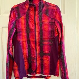 tek gear pink and purple athletic zip jacket